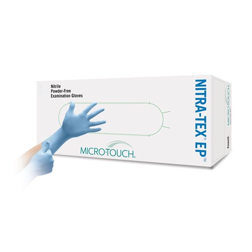 Ansell Gloves - Microtouch NitraTex EP - Nitrile - Non-Sterile - Powder Free - Medium, 100-Pack