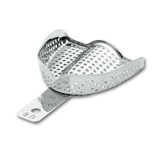 Stainless Steel Impression Tray Perforated Upper Size 6