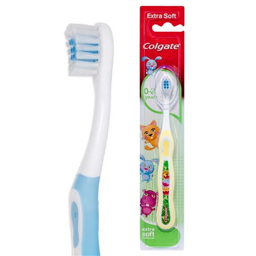 Colgate Kids Manual Toothbrush - My First - 0-2 Years - Extra Soft Bristles, 8-Pack