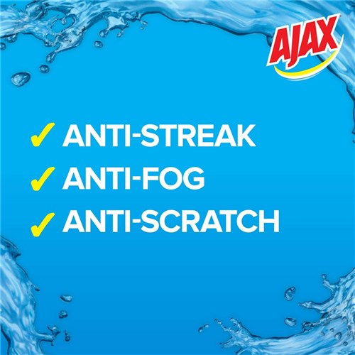 AJAX SPRAYn'WIPE - Glass Cleaner - 500ml Trigger Spray Bottle, 8-Pack