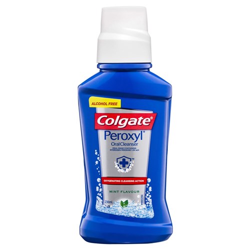 Colgate Peroxyl Oral Cleanser Alcohol Free Mint with 1.5% HP 236ml 
