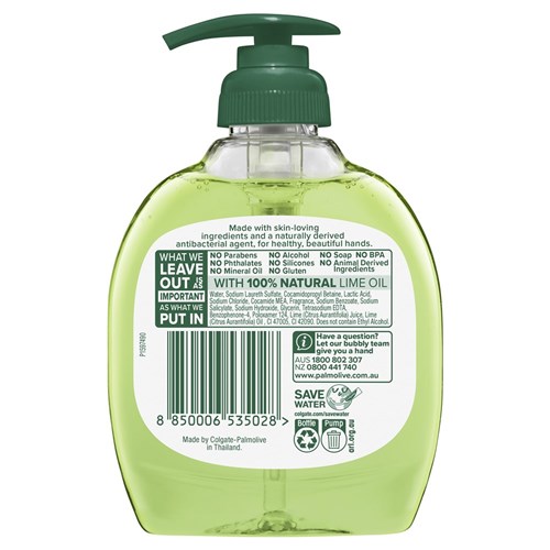 Palmolive Antibacterial Lime Hand Wash 250ml Pump- Pk6