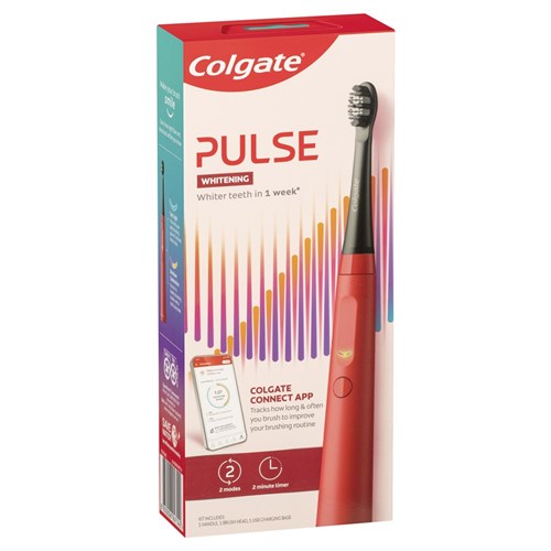 Colgate Pulse Whiter Teeth Electric Toothbrush & 1 X Refill