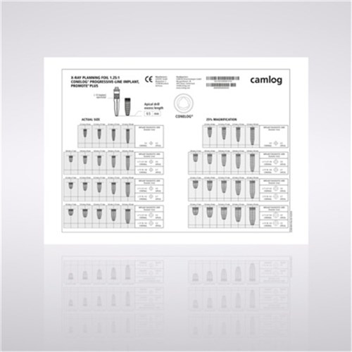 X-Ray planning foil CNLG PROG Implants 25 perct. Mag