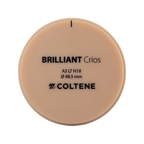 Coltene BRILLIANT Crios Disc - Shade A3 - Low Translucent - Size H18 - 18 x 98.5mm