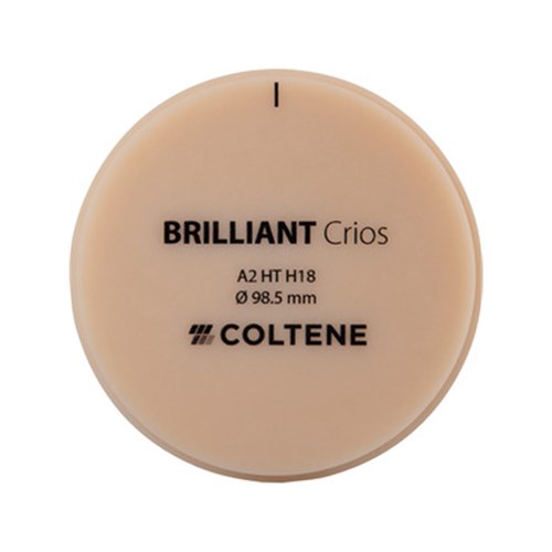 Coltene BRILLIANT Crios Disc - Shade A2 - High Translucent - Size H18 - 18 x 98.5mm