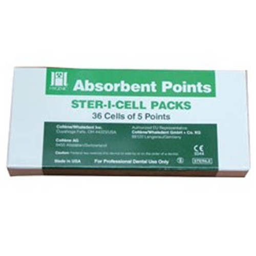 HYGENIC Paper Points Size 35 Sterile Cell Pack Box of 180