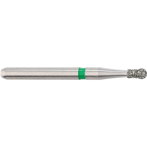 Komet Diamond Bur - 6802-014 - Round Coated Neck - Coarse - High Speed, Friction Grip (FG), 5-Pack