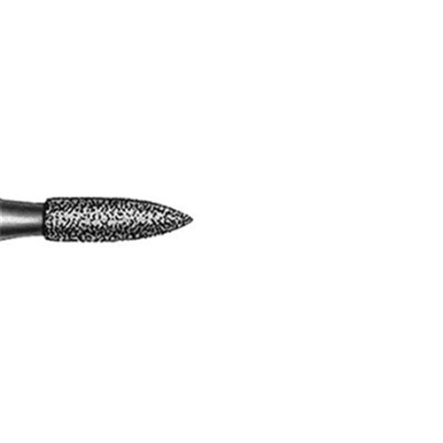 Komet Diamond Bur - 6860-010 - Flame Short - Coarse - High Speed, Friction Grip (FG), 5-Pack