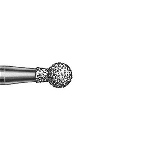 Komet Diamond Bur - 802-010 - Round Coated Neck - High Speed, Friction Grip (FG), 5-Pack