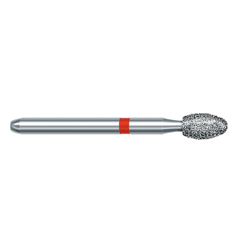 Komet Diamond Bur - 8379-023 - Egg Football - Fine - High Speed, Friction Grip Long (FGL), 5-Pack
