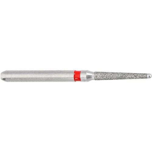 Komet Diamond Bur - 8851-012 - Round End Tapered with Safe End - High Speed, Friction Grip (FG), 5-Pack