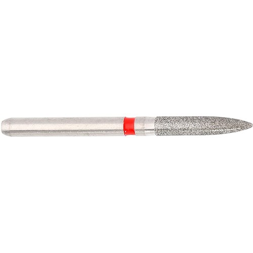 Komet Diamond Bur - 8862-016 - Flame - Fine Red - High Speed, Friction Grip (FG), 5-Pack