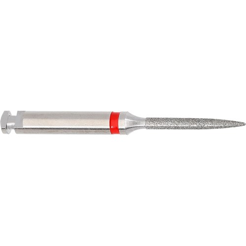 Komet Diamond Bur - 8863-012 - Long Flame - Fine Red - Slow Speed, Right Angle (RA), 5-Pack