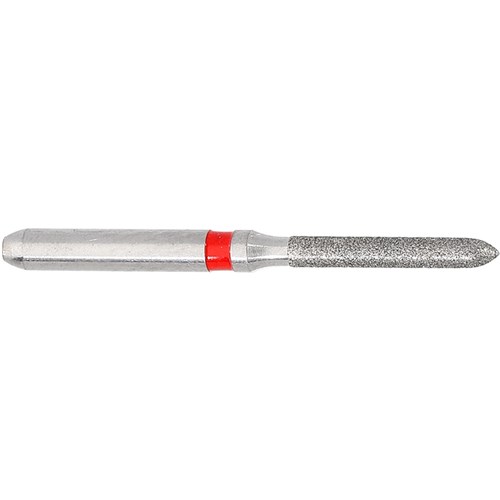 Komet Diamond Bur - 8878-012 - Torpedo - Fine Red - High Speed, Friction Grip (FG), 5-Pack