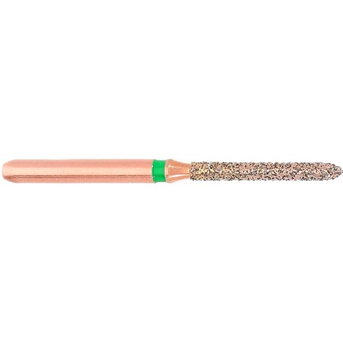 Komet DIAO Diamond Bur - KP6879-012 - Long Torpedo Tapered Chamfer - High Speed, Friction Grip (FG), 5-Pack