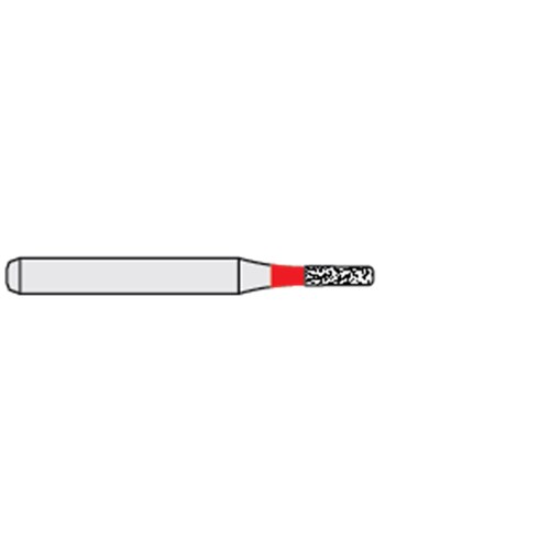 Ecoline Diamond Bur - 835KR-008 - Short Cylinder Edge Round - High Speed, Friction Grip Short (FGS), 50-Pack