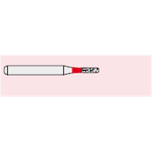 Ecoline Diamond Bur - 835KR-008 - Short Cylinder Edge Round - High Speed, Friction Grip Short (FGS), 50-Pack