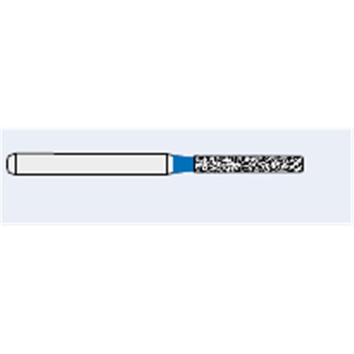 Ecoline Diamond Bur - 837-012 - Long Cylinder - High Speed, Friction Grip (FG), 50-Pack