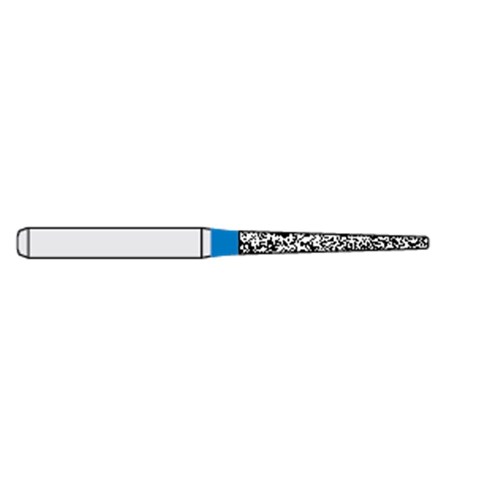 Ecoline Diamond Bur - 848-012 - Long Flat End Taper - High Speed, Friction Grip (FG), 50-Pack