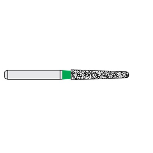 Ecoline Diamond Bur - 850C-018 - Long Round End Taper - High Speed, Friction Grip (FG), 50-Pack