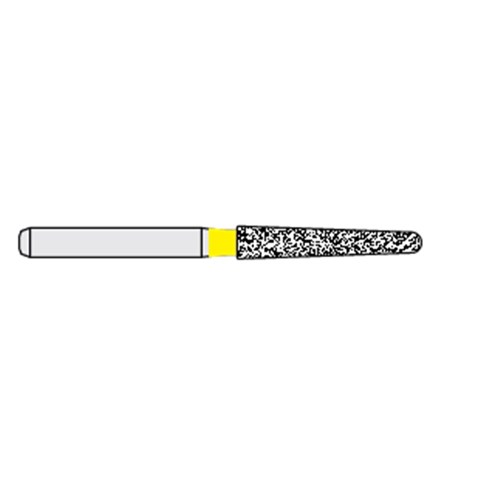 Ecoline Diamond Bur - 850EF-018 - Long Round End Taper - Extra Fine - High Speed, Friction Grip (FG), 50-Pack