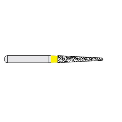 Ecoline Diamond Bur - 850SEF 016 - Long Round End Taper - High Speed, Friction Grip (FG), 50-Pack