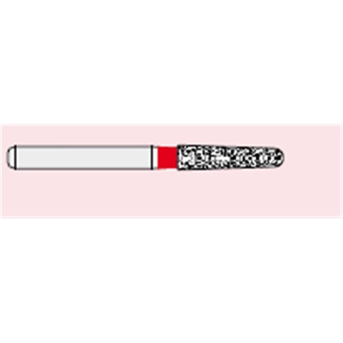 Ecoline Diamond Bur - 856-018 - Round Tapered Chamfer - High Speed, Friction Grip (FG), 50-Pack