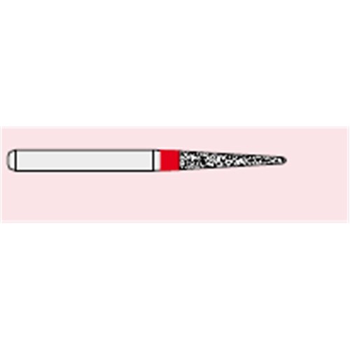 Ecoline Diamond Bur - 858-014 - Pointed - High Speed, Friction Grip (FG), 50-Pack
