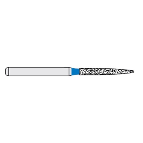 Ecoline Diamond Bur - 863-012 - Long Flame - High Speed, Friction Grip (FG), 50-Pack