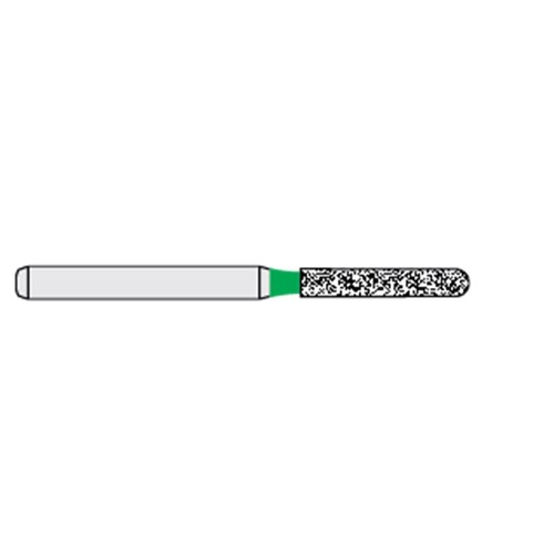 Ecoline Diamond Bur - 881-014 - Parallel Chamfer Round - High Speed, Friction Grip (FG), 50-Pack