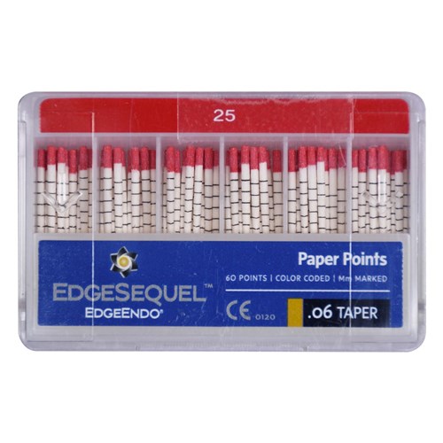 EdgeSEQUEL Paper Point 06 Taper Size 25 Pack of 60