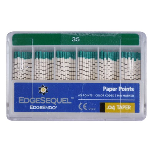 EdgeSEQUEL Paper Point 04 Taper Size 35 Pack of 60
