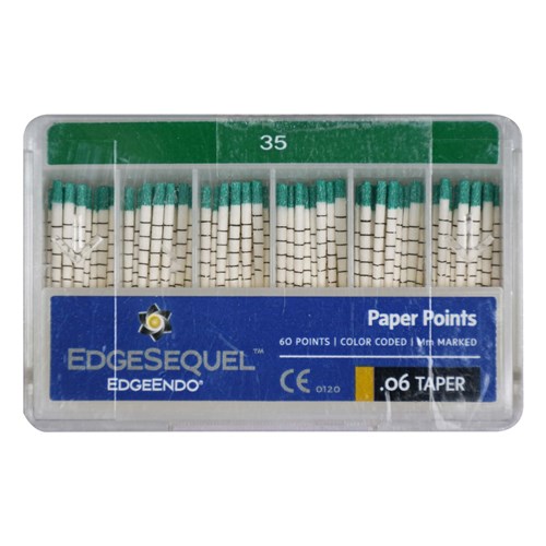EdgeSEQUEL Paper Point 06 Taper Size 35 Pack of 60