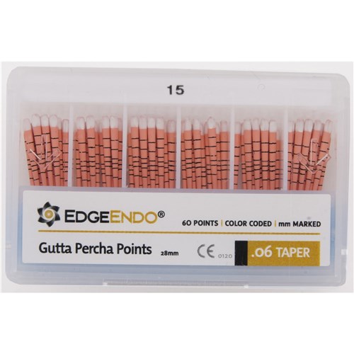 EdgeFILE Gutta Point Size 15 .06 Pack of 60