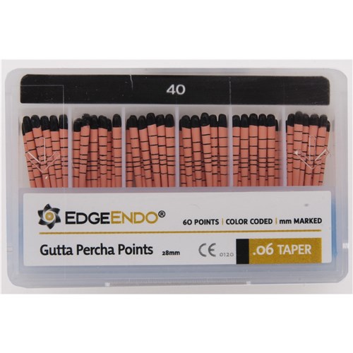 EdgeFILE Gutta Point Size 40 .06 Pack of 60