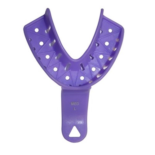 Henry Schein SHAPE Mouldable Impression Trays - Disposable - Purple - Medium Lower, 12-Pack