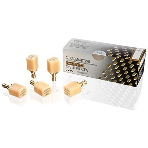 GC CERASMART 270 - Cerec - Size 14L - Low Translucent - Shade A1, 5-Pack