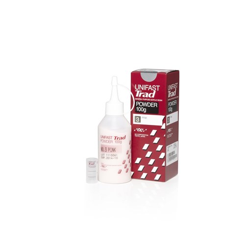 GC UNIFAST TRAD - Acrylic for Temporary Restorations - #8 Live Pink Powder - 100g