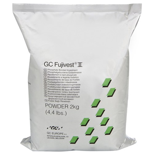 GC FUJIVEST II - Carbon-Free Phosphate-Bonded Investment - 2kg Bag Powder