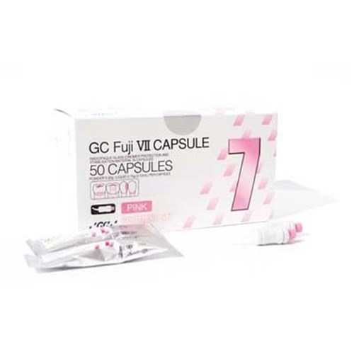 GC FUJI 7 Capsules - Glass Ionomer Sealant & Surface Protectant - Pink, 50-Pack