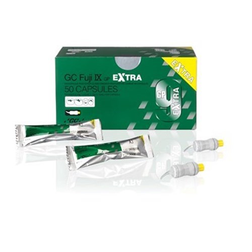 GC FUJI IX Extra Capsules - Glass Ionomer Restorative - Shade A2, 50-Pack