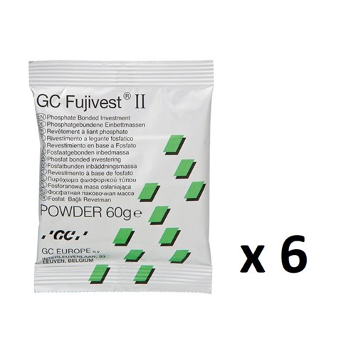GC FUJIVEST II - Carbon-Free Phosphate-Bonded Investment - 60g Powder, 100-Pack