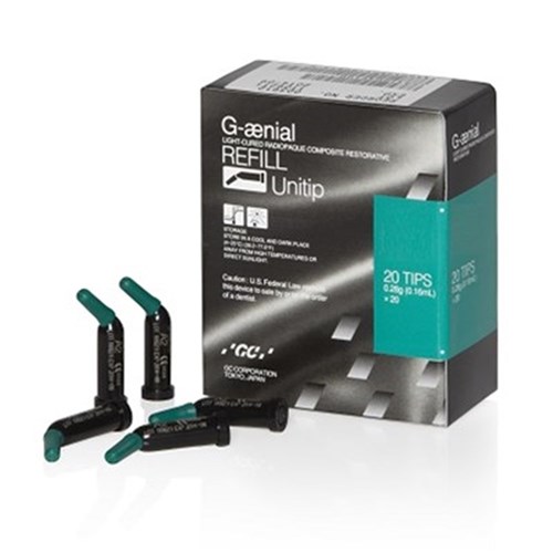 GC GAENIAL ANTERIOR Unitip - Universal Composite - Shade CV - 0.28g, 20-Pack