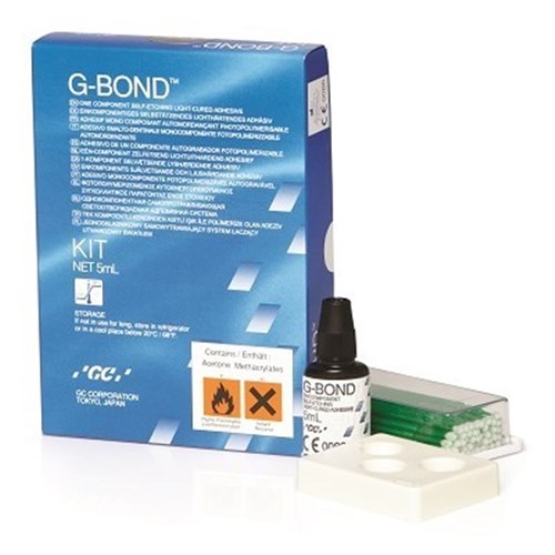 GC GBOND - Self-Etching Light-Cured Adhesive - Starter Kit - 5ml Bottle Liquid and Accessories
