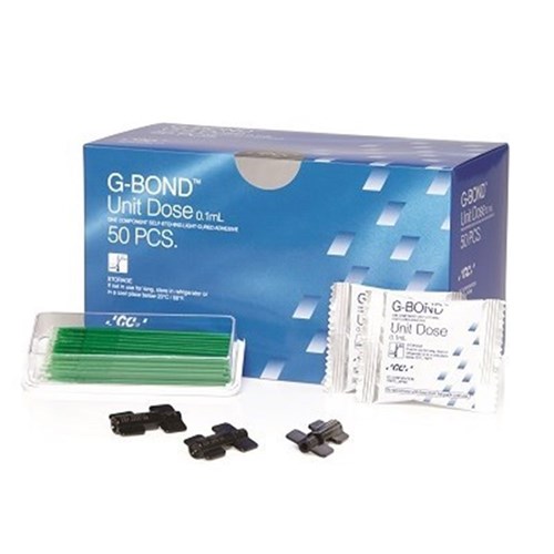 GC GBOND - Self-Etching Light-Cured Adhesive - Starter Kit - 0.1ml Unidoses, 50-Pack