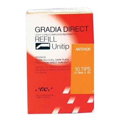 GC GRADIA DIRECT Anterior - Light-Cured Composite - Shade AO2 - 0.3g Unitips, 10-Pack
