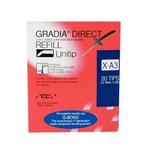GC GRADIA DIRECT X - Universal Light-Cured Composite - Shade X-A3 - 0.3g Unitips, 20-Pack