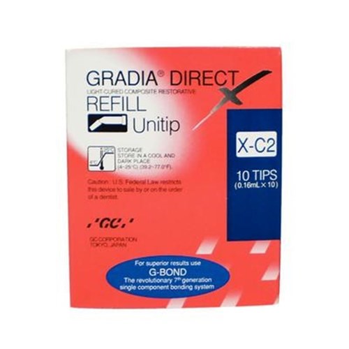 GC GRADIA DIRECT X - Universal Light-Cured Composite - Shade X-C2 - 0.3g Unitips, 10-Pack