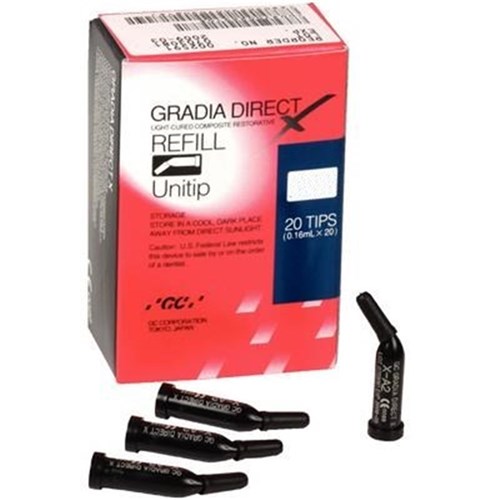GC GRADIA DIRECT X - Universal Light-Cured Composite - Shade X-WT White Translucent - 0.3g Unitips, 20-Pack